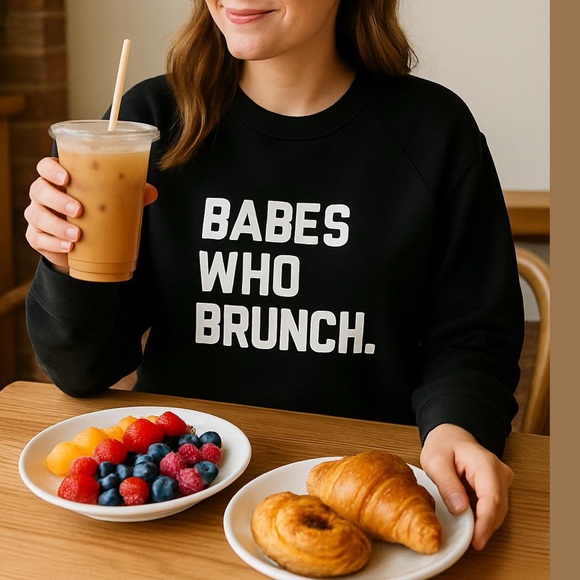 Brunette The Label Tops - Brunette the Label Babes Who Brunch Sweatshirt